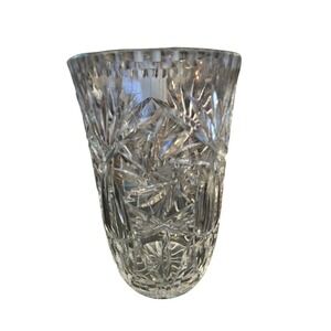Crystal Vase Cut Glass Flower Vase Vintage Home Decor Display Vase